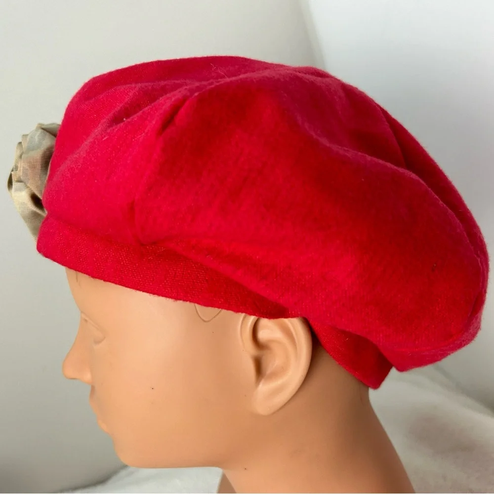 Gymboree Pink Barret Cap‎ with Tan Flower 8 and Up